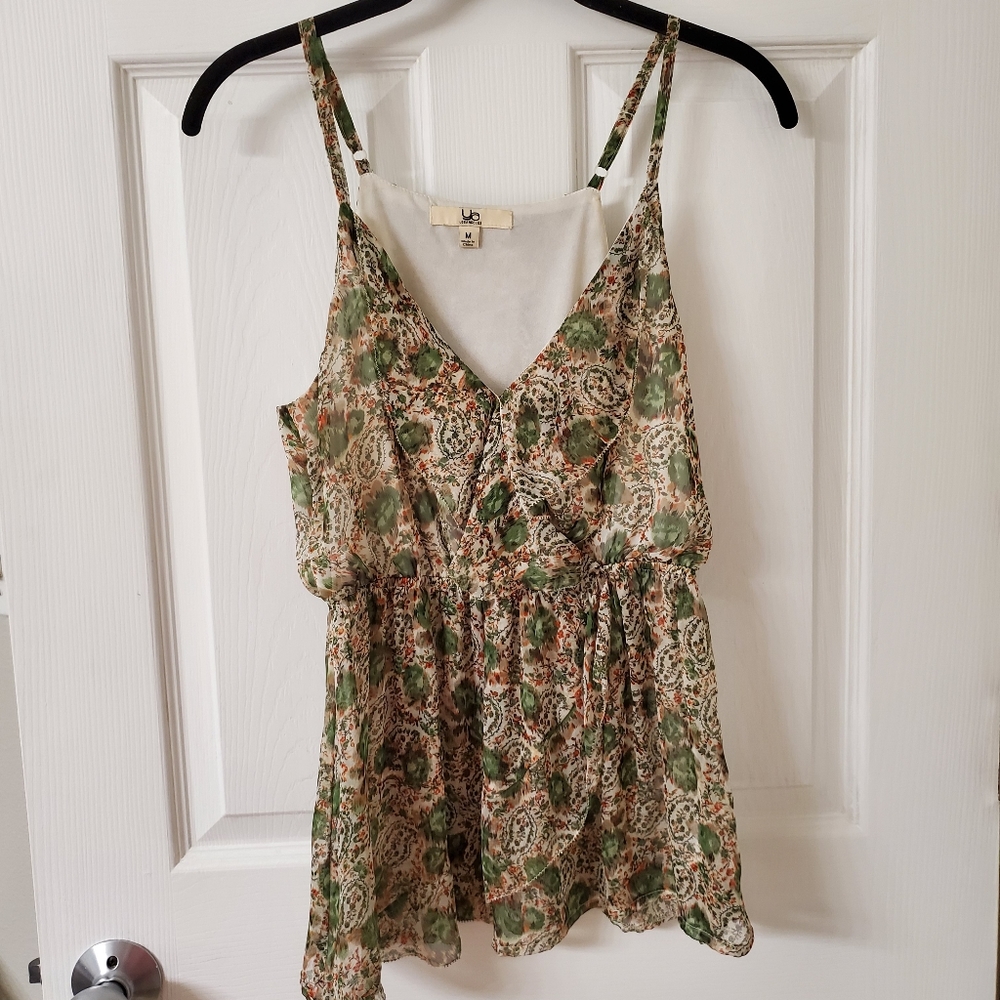 Ya Los Angeles green, patterned tank in medium